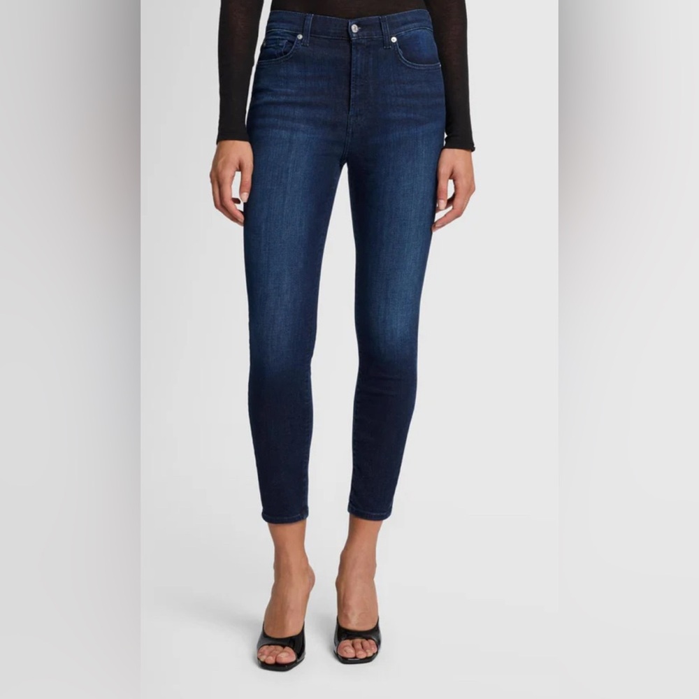 7 For All Mankind Women’s Ultra High Rise Skinny Fit Ankle Jeans